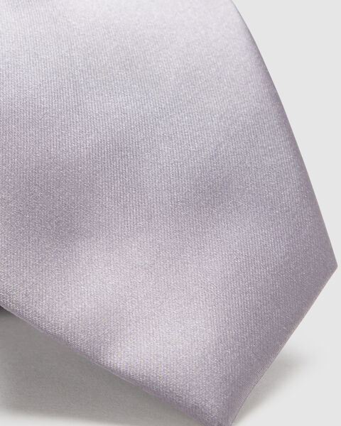 Silk Satin Tie, Light Grey, hi-res